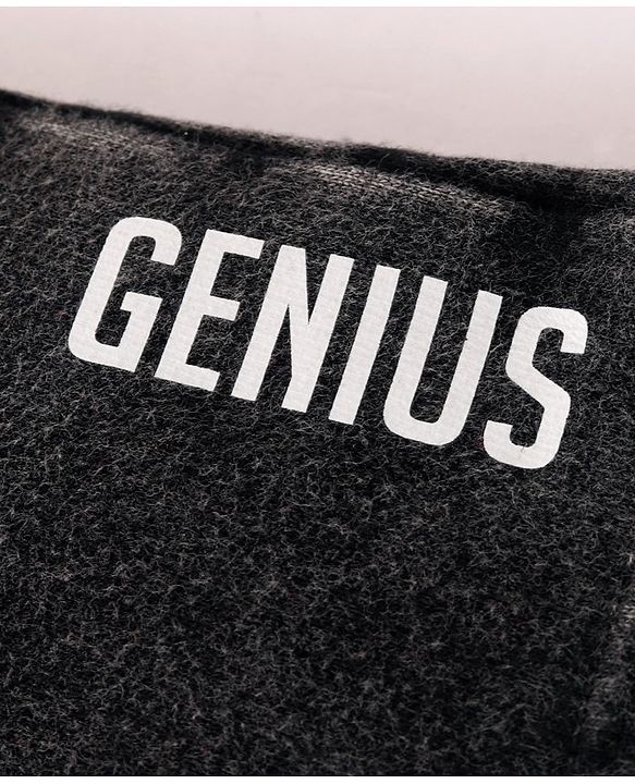 Babyhug Cotton Looper Knit Shorts Genius Print - Charcoal Black