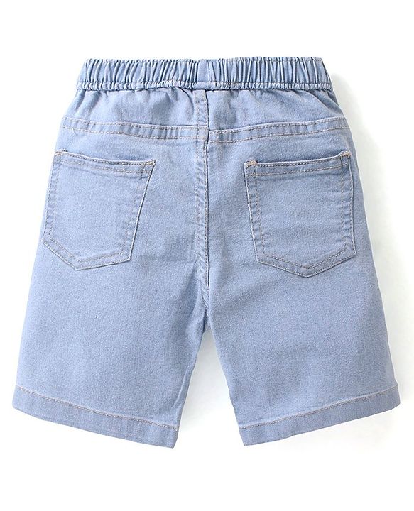Babyhug Cotton Woven Half Sleeves Shirt & Denim Shorts Set With  Tropical Theme - Multicolor