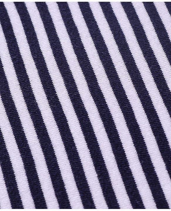 Babyhug Yarn Dyed Terry Striped Hooded Bath Towel L 76 x B 76 cm- Blue