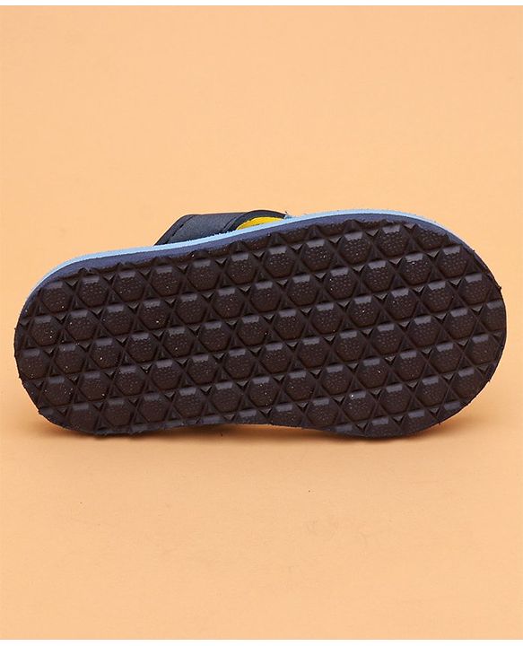 Cute Walk by Babyhug Flip Flops with Back Strap Football Print - Blue
