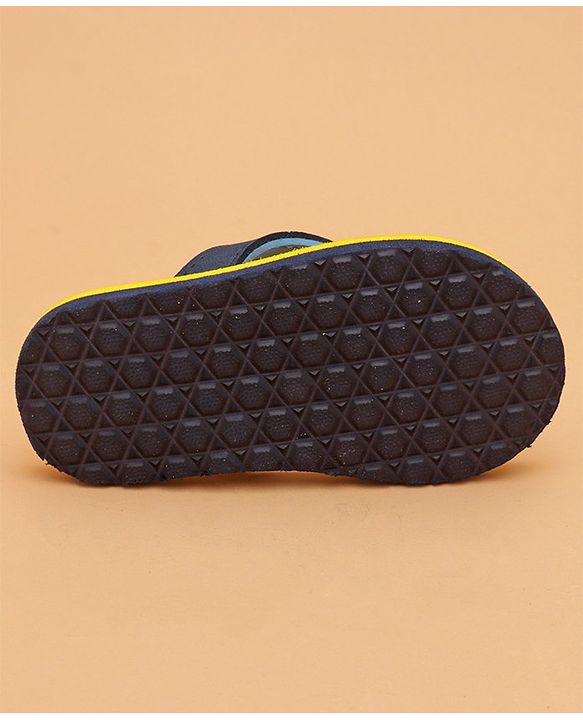 Cute Walk by Babyhug Flip Flops with Back Strap Whale Print - Blue
