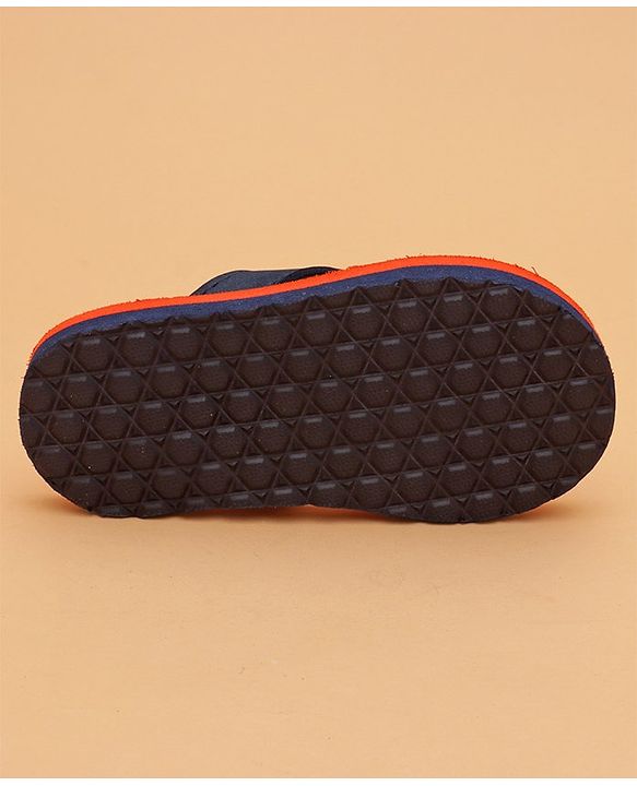 Cute Walk by Babyhug Flip Flops with Back Strap Zebra Print - Orange