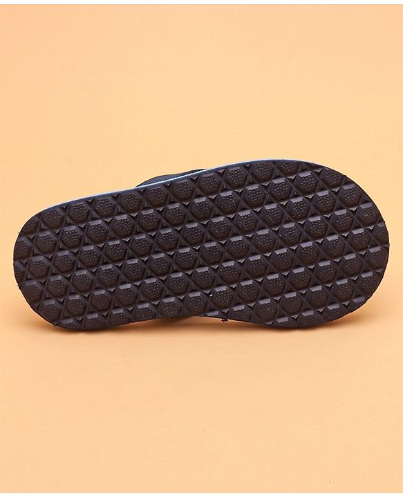 Cute Walk by Babyhug Flip Flops with Back Strap Teddy Print - Blue