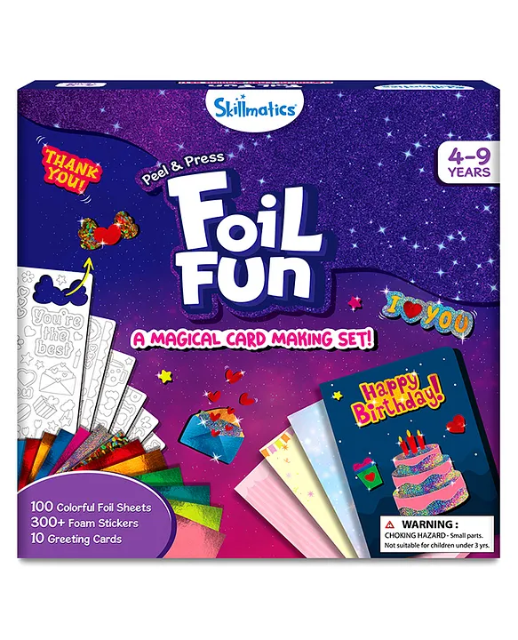 Skillmatics Art Craft Activity Foil Fun Card Making Set No Mess