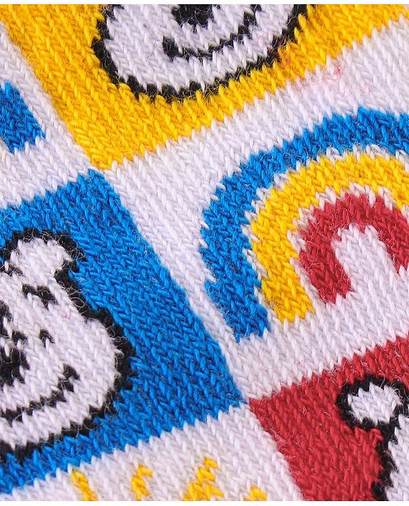 Cute Walk by Babyhug Cotton Disney Non Terry Anti-Bacterial Ankle Length Socks Winnie the Pooh Graphics Pack of 3- Multicolor