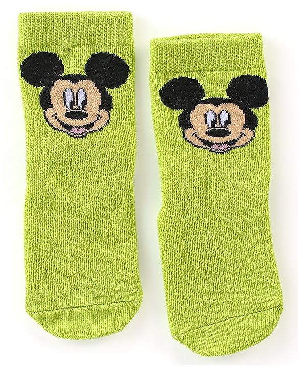 Cute Walk by Babyhug Disney Non Terry Anti-Bacterial Ankle Length Mickey Mouse Graphics Pack of 3- Multicolor