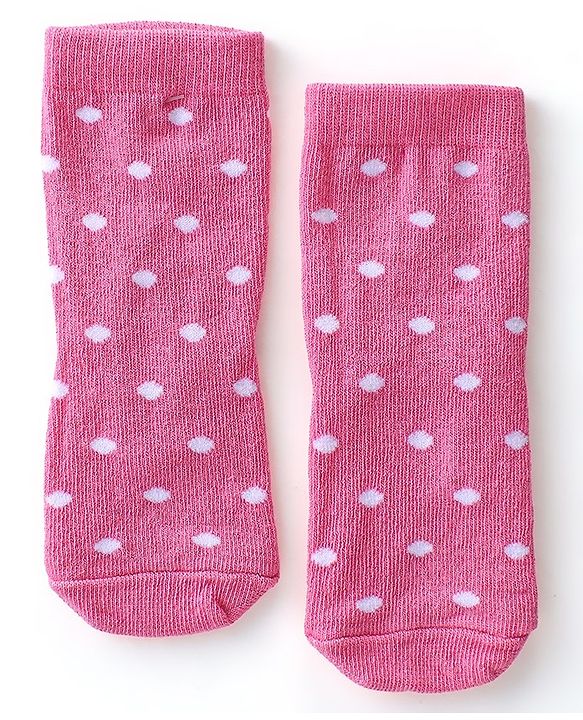 Cute Walk by Babyhug Disney   Anti-Bacterial Ankle Length Socks Minnie Mouse & Polka Dot Graphics Pack of 3- Pink & Blue