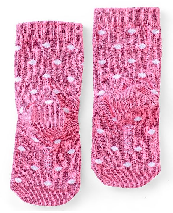 Cute Walk by Babyhug Disney   Anti-Bacterial Ankle Length Socks Minnie Mouse & Polka Dot Graphics Pack of 3- Pink & Blue