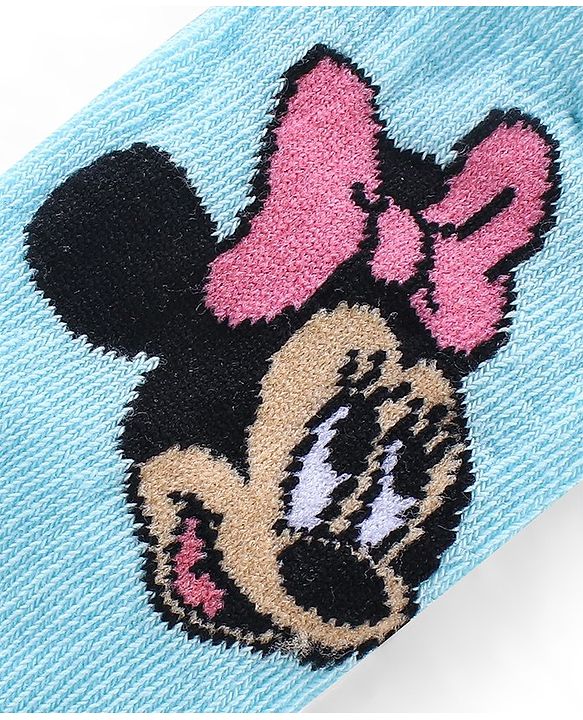Cute Walk by Babyhug Disney   Anti-Bacterial Ankle Length Socks Minnie Mouse & Polka Dot Graphics Pack of 3- Pink & Blue