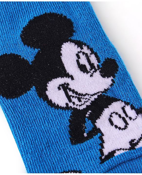 Cute Walk by Babyhug Disney   Anti-Bacterial Ankle Length  Striped Solid & Mickey Mouse Graphics Pack of 3- Blue & Green