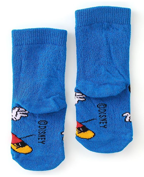 Cute Walk by Babyhug Disney   Anti-Bacterial Ankle Length Mickey Mouse Graphics Pack of 3- Blue & Red