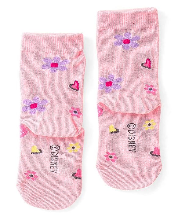Cute Walk by Babyhug Disney Ankle Length Anti-Bacterial Princess Graphics Socks Pack of 3 - Multicolour