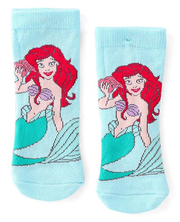 Cute Walk by Babyhug Disney Ankle Length Anti-Bacterial Princess Graphics Socks Pack of 3 - Multicolour