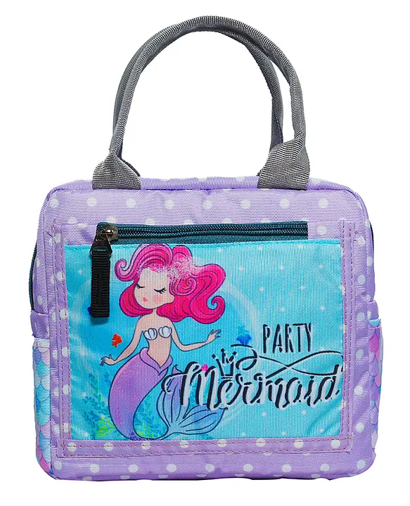 Echo Boomers Mermaid Print Insulated Tiffin Lunch Bags For Kids