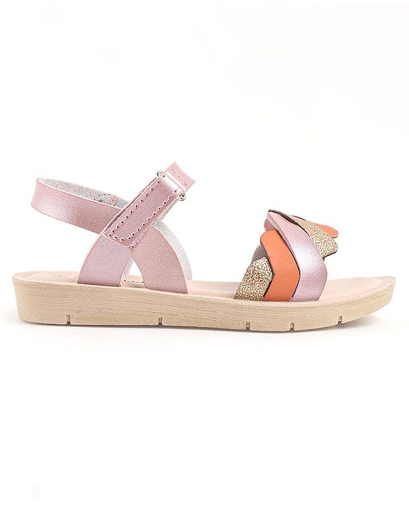 Pine Kids Sandals with Velcro Closure  -Pink