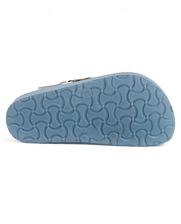 Pine Kids Sandals with Velcro Closure & Fish Scale Detailing - Blue