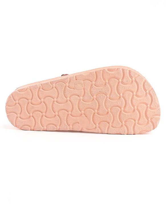 Pine Kids Sandals with Velcro Closure & Fish Scale Detailing - Pink