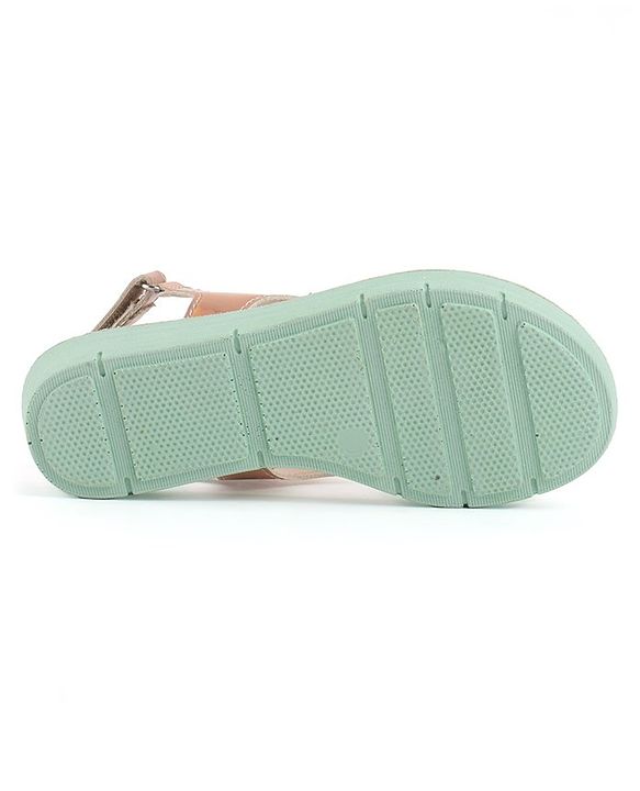 Pine Kids Sandals with Velcro Closure & Crown Detailing  - Blue