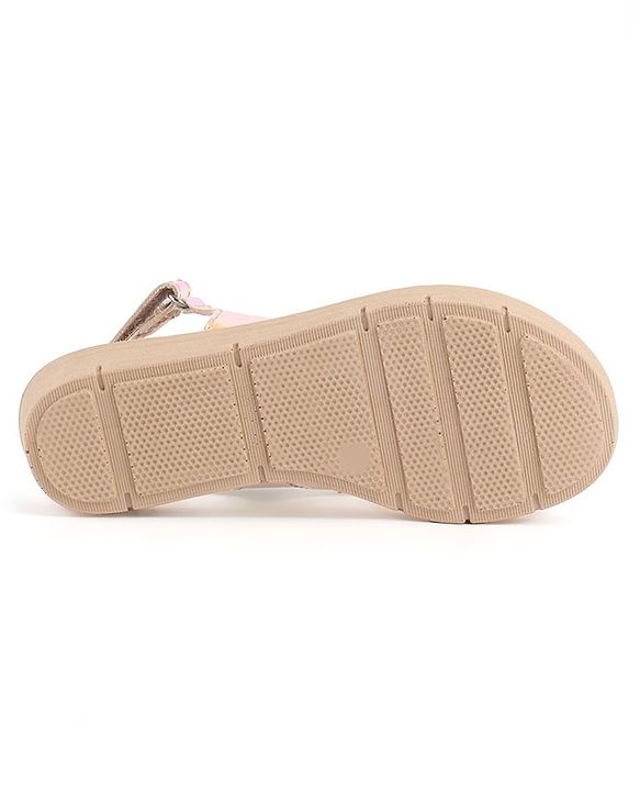 Pine Kids Sandals with Velcro Closure & Crown Detailing  - Blue