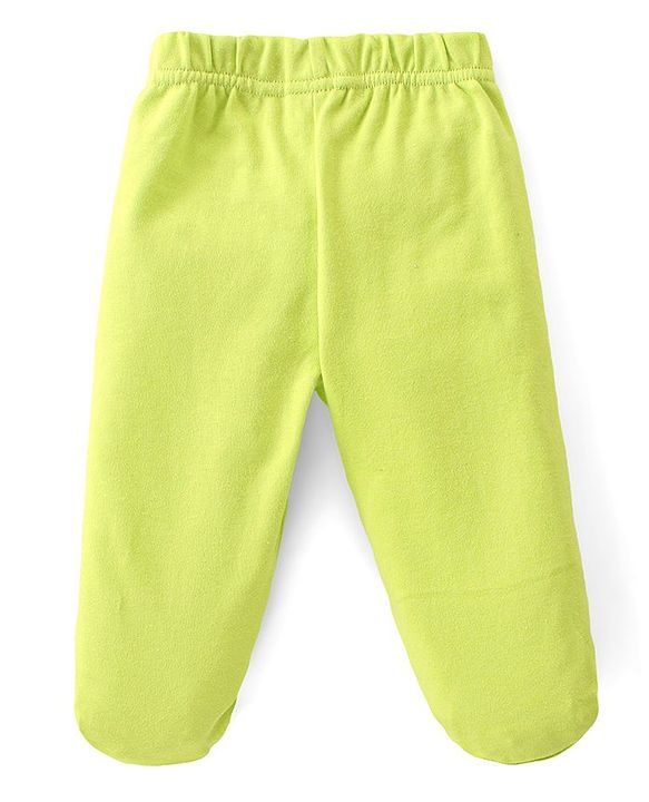 Babyhug Cotton Knit Bootie Leggings Vehicles Print Pack of 3 - Multicolor