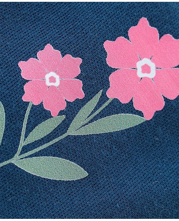 Babyhug Cotton Knit Interlock Footed Bootie Leggings Polka Dots & Deer Print Pack of 3 - Pink Purple & Blue