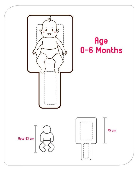 Babyhug 3 in 1 Baby Carry Nest Cum Sleeping Bag Little Princess Embroidery - Pink