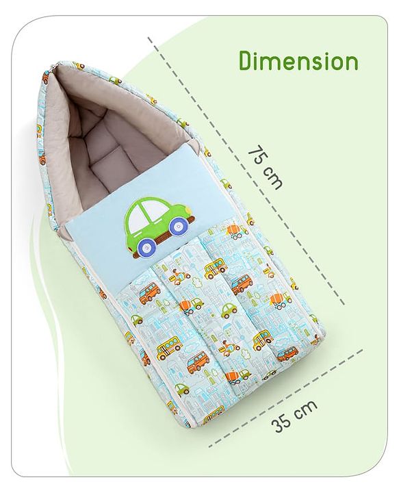 Babyhug 3 in 1 Baby Carry Nest Cum Sleeping Bag Little Princess Embroidery - Pink