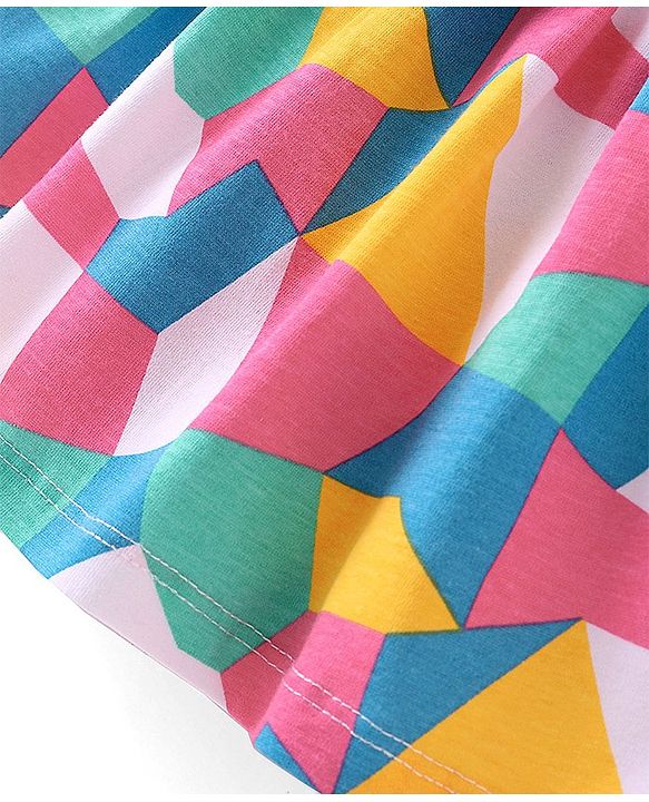Babyhug Single Jersey Knit Mid Thigh Length Abstract Printed Skirt - Multicolour