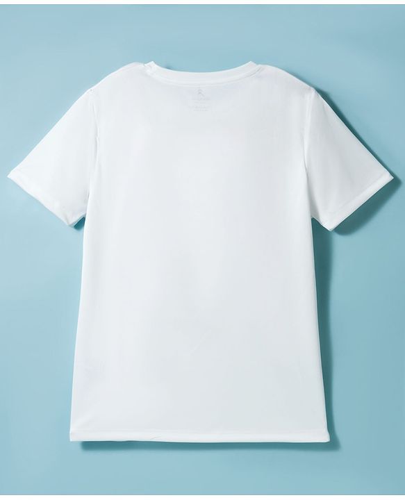 Pine Active Half Sleeves High Stretch T-Shirt Basketball Print - White