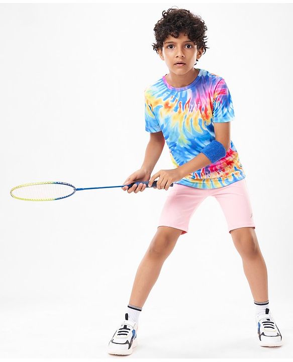 Pine Active Half Sleeves T-Shirt Tie & Die Pattern - Multicolour