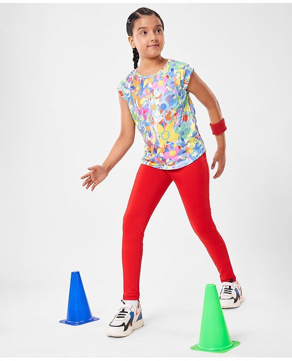 Pine Active Sleeveless High Stretch T-Shirt Splash Print - Multicolour