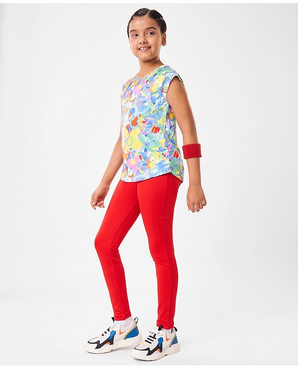 Pine Active Sleeveless High Stretch T-Shirt Splash Print - Multicolour