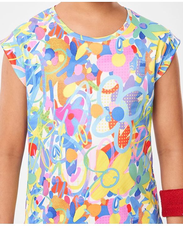 Pine Active Sleeveless High Stretch T-Shirt Splash Print - Multicolour