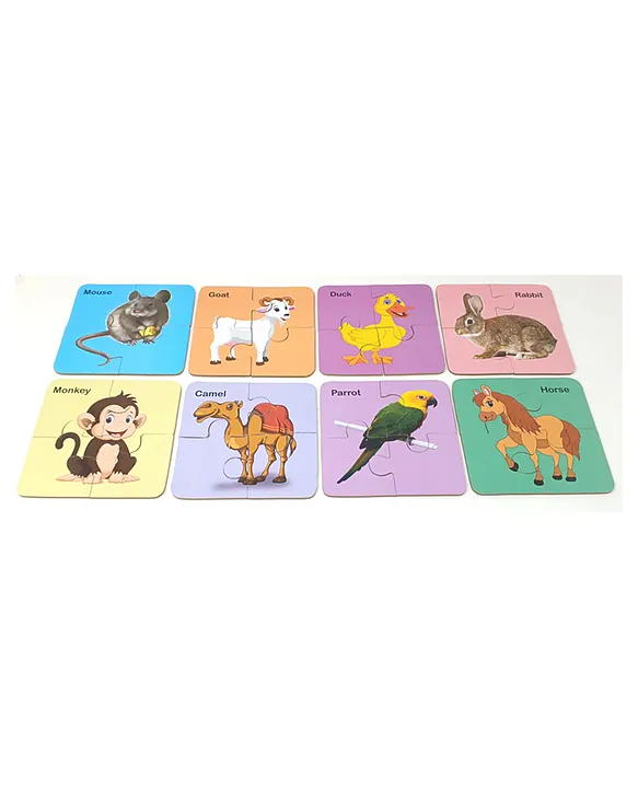 A&A Kreative Box Wooden Animal Puzzle Set (Set of 8 Puzzles ) 32