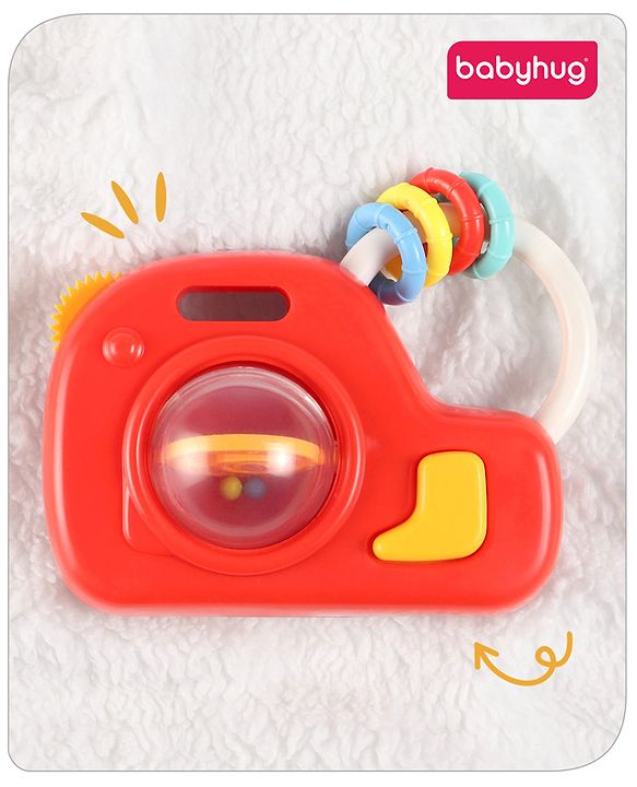 Babyhug Camera Shape Baby Rattle - Red