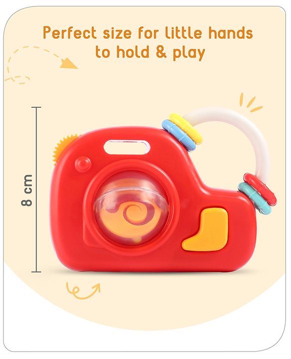 Babyhug Camera Shape Baby Rattle - Red