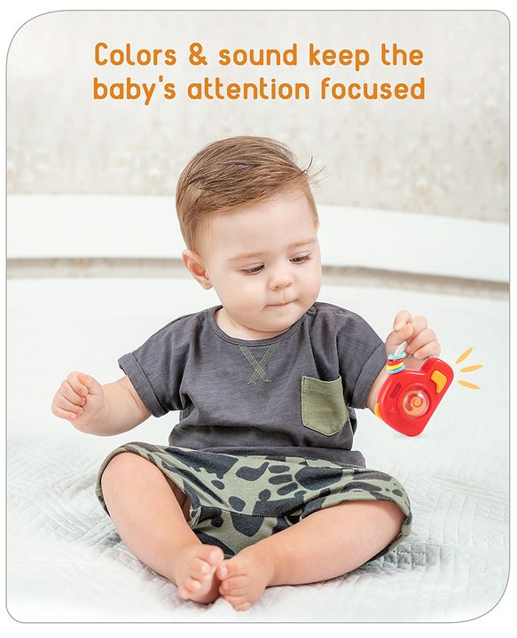 Babyhug Camera Shape Baby Rattle - Red
