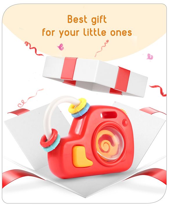 Babyhug Camera Shape Baby Rattle - Red