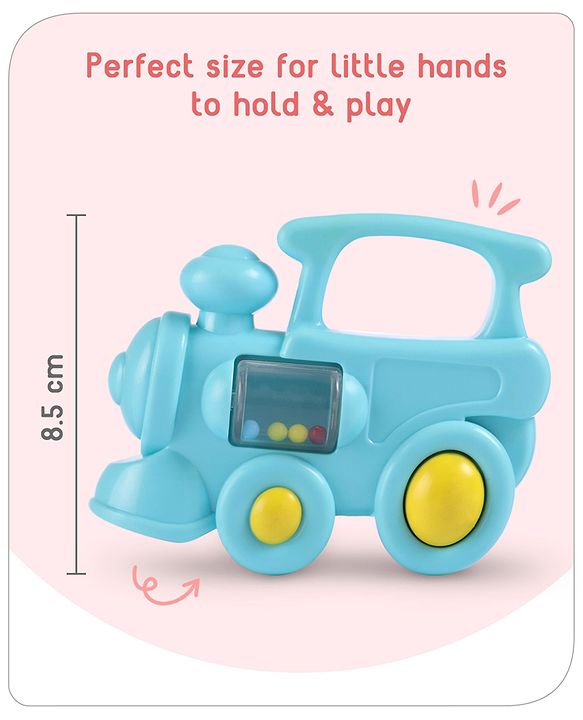Babyhug Helicopter Shaped Baby Rattle - Blue | Fun, Lightweight & Engaging Toy for Infants | Enhances Grasping & Sensory Skills | Non-Toxic | BIS Certified