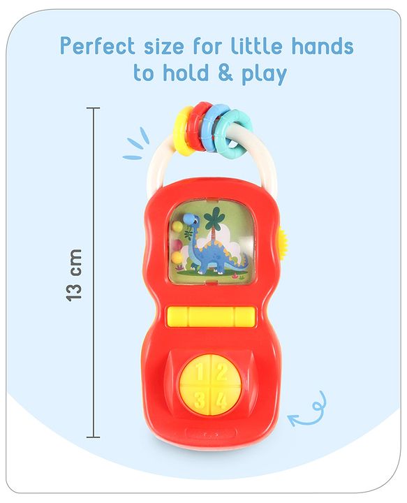 Babyhug Phone Shape Baby Rattle- Red