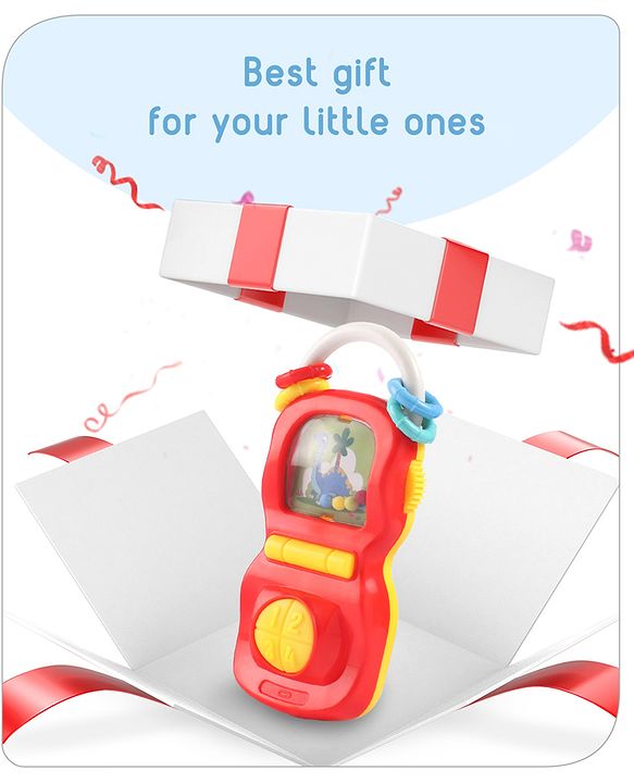 Babyhug Phone Shape Baby Rattle- Red