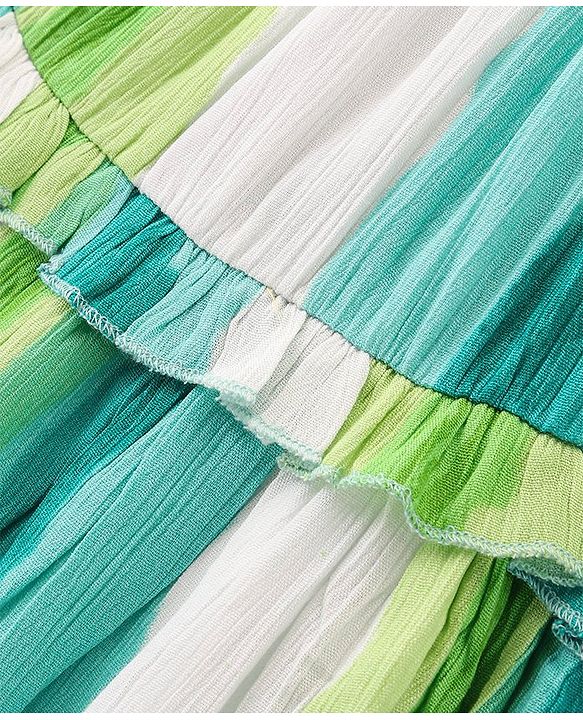 Babyhug Woven Sleeveless Striped Frock - Multicolour