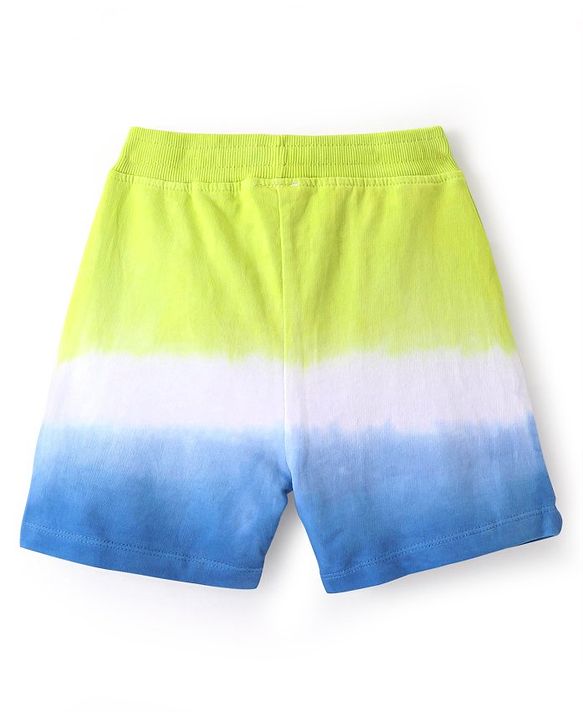 Babyhug Cotton Looper Mid Thigh Length Shorts Tie & Dye Style Print -  Multicolour