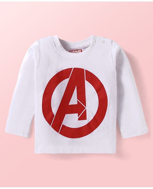 Babyhug Marvel Single Jersey Knit Dungaree with Half Sleeves T-Shirt Avenger Theme Print - Red