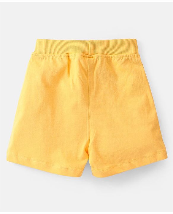 Babyhug Cotton Looper Knit Mid Thigh Shorts With Animal Print Pack of 2 - Multicolour