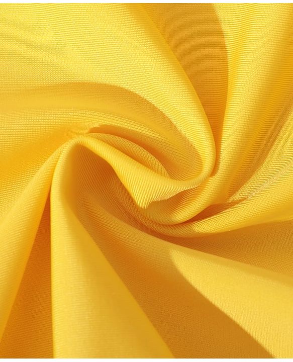 Pine Kids Sleeveless V Cut Swimsuit with Frill Detailing Solid Colour - Yellow