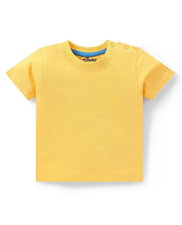 Babyhug Disney Single Jersey Knit Dungaree With Half Sleeves T-Shirt Winnie The Pooh Print - Blue & Yellow