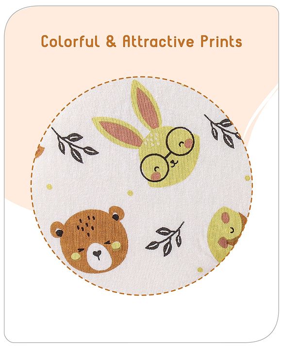 Babyhug Memory Foam Head Shaping Baby Pillow with Fox Print - Multicolor
