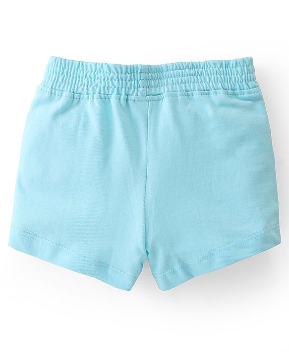 Babyhug Single Jersey Mid Thigh Shorts with Hearts and Butterfly Print Pack of 2 - Multicolour
