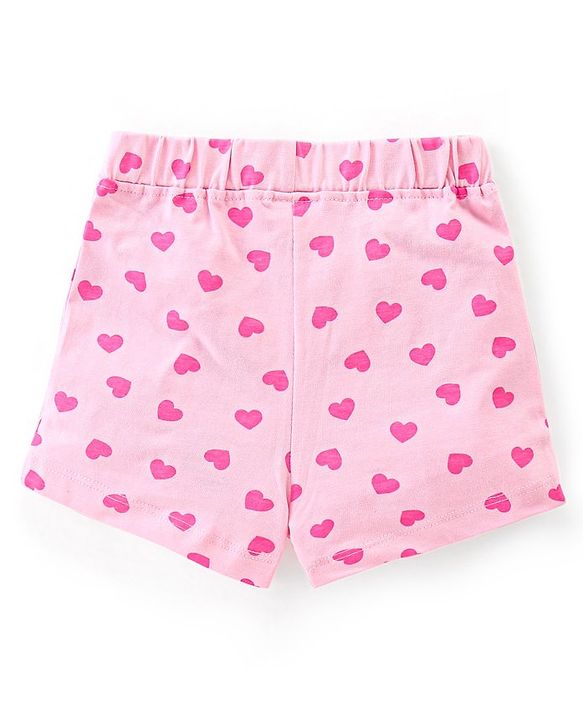 Babyhug Single Jersey Knit Mid Thigh Shorts with Polka Dot Print Pack of 2- Multicolor